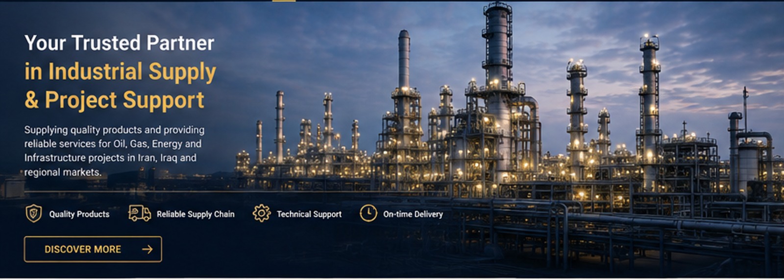 Industrial supply and sourcing support for refinery and oil and gas projects